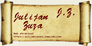 Julijan Žuža vizit kartica